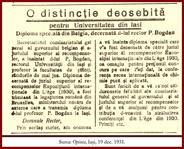 Sectiunea 6: Petru Bogdan şi Universitatea