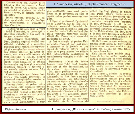 Sectiunea 6: Petru Bogdan şi Universitatea